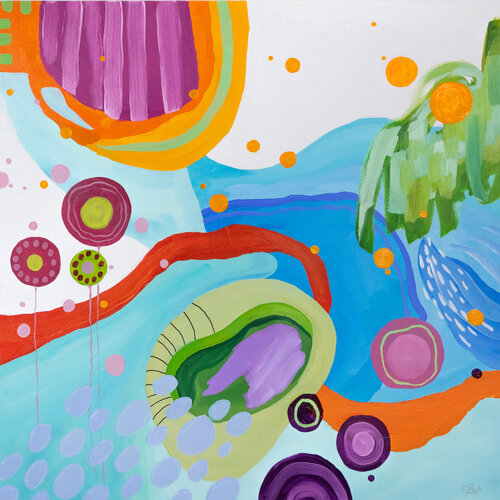 Sous les cocotiers by Chantal Proulx, Painting for Sale on Select