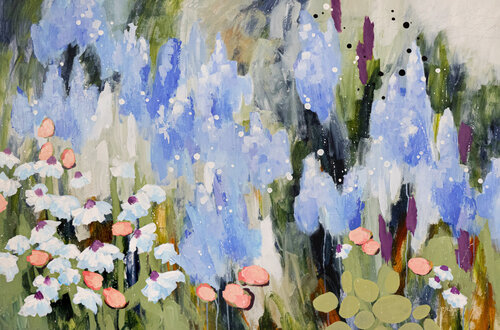 Les lupins by Chantal Proulx, Painting for Sale on Select