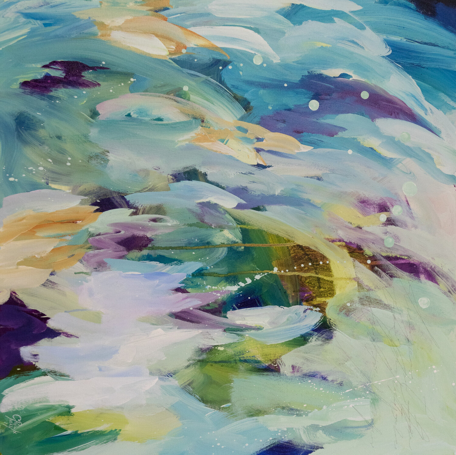 Here comes the sun Chantal Proulx Original painting for sale