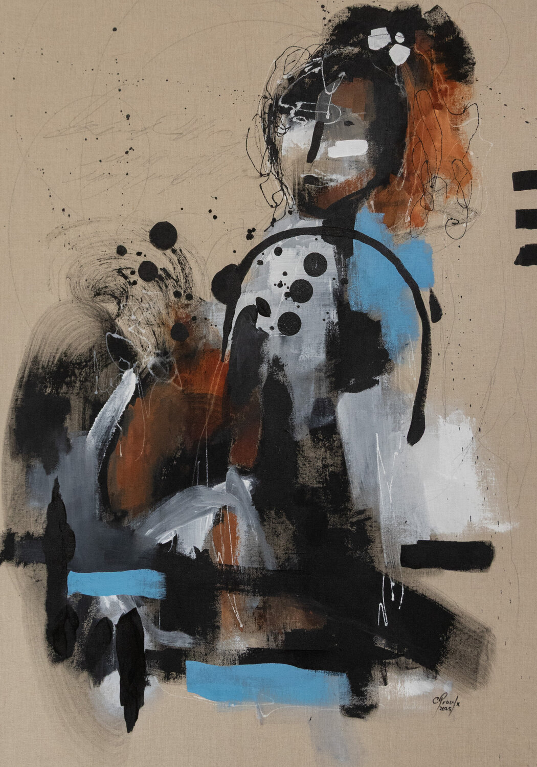 J'ai des choses à dire Chantal Proulx Original painting for sale
