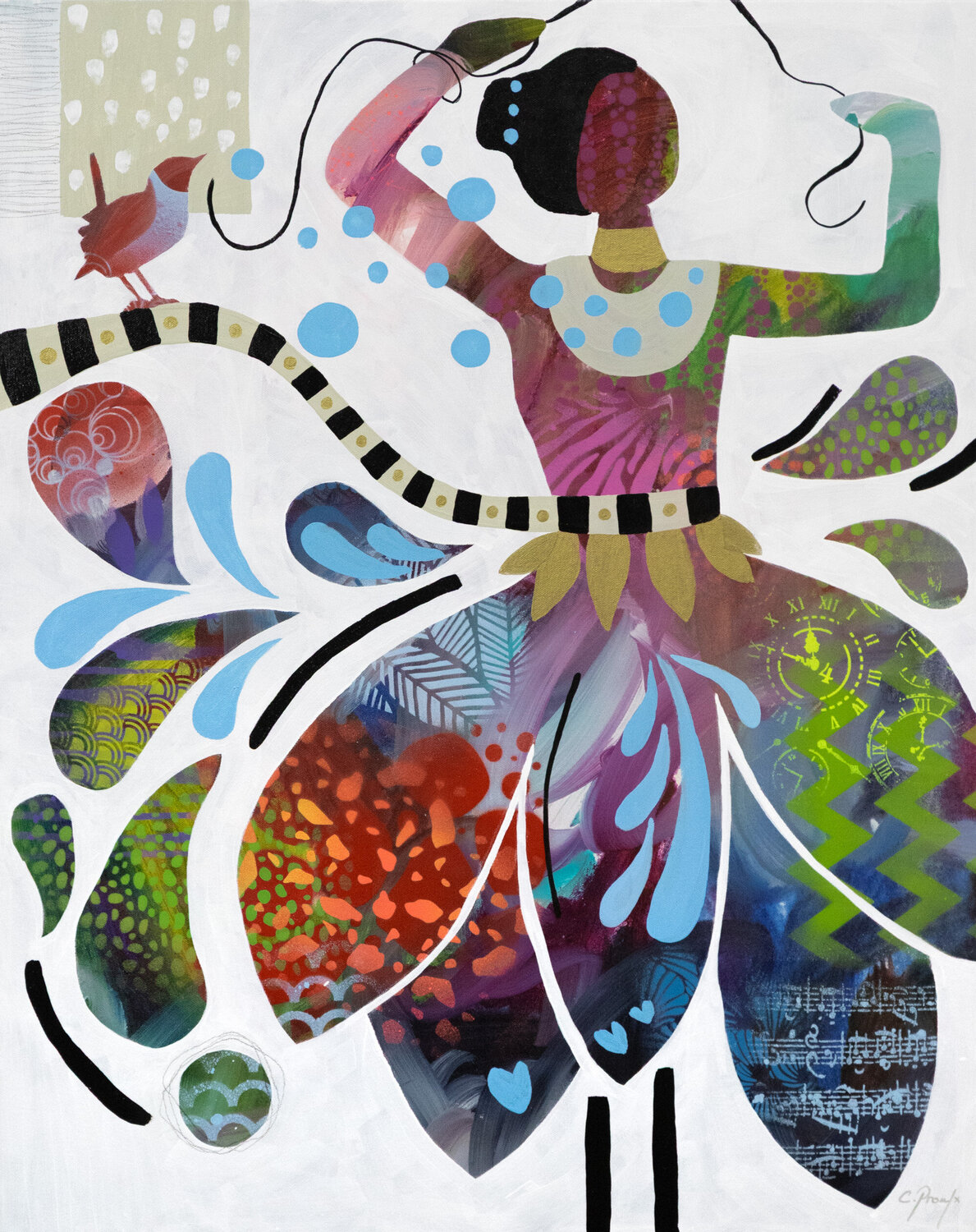 Au fil des saisons Chantal Proulx Original painting for sale