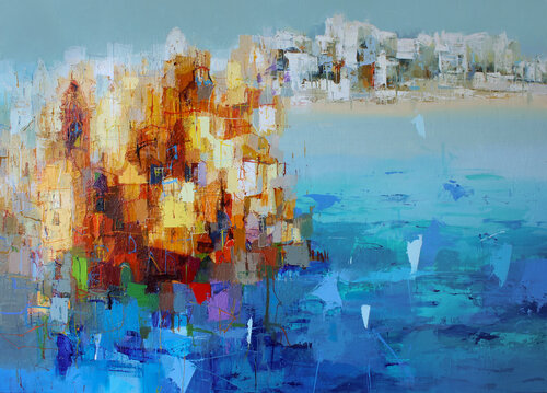 Cagnes-sur-Mer II by Plamen Bibeschkov, Painting for Sale on Select