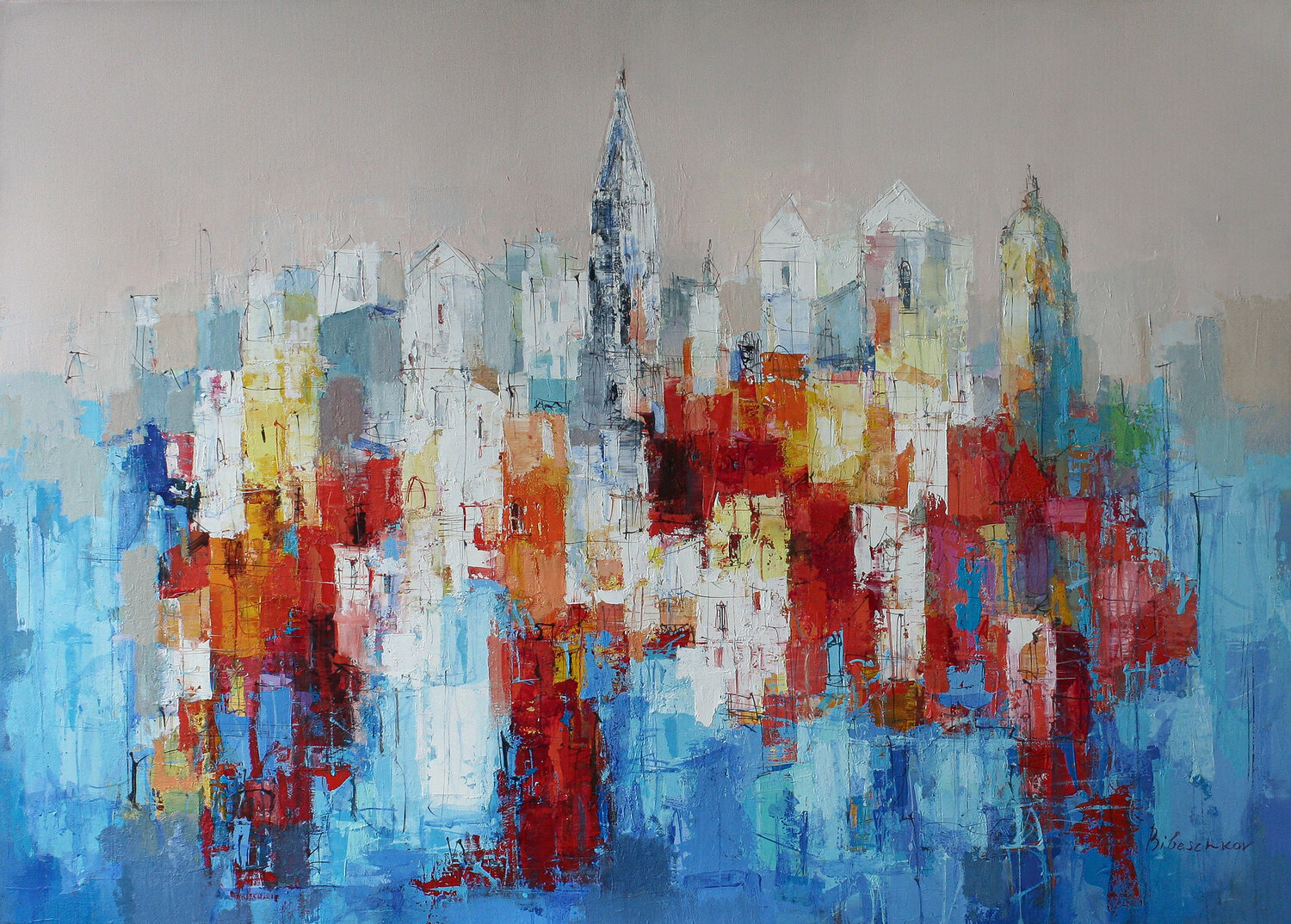 Avignon Plamen Bibeschkov Original painting for sale