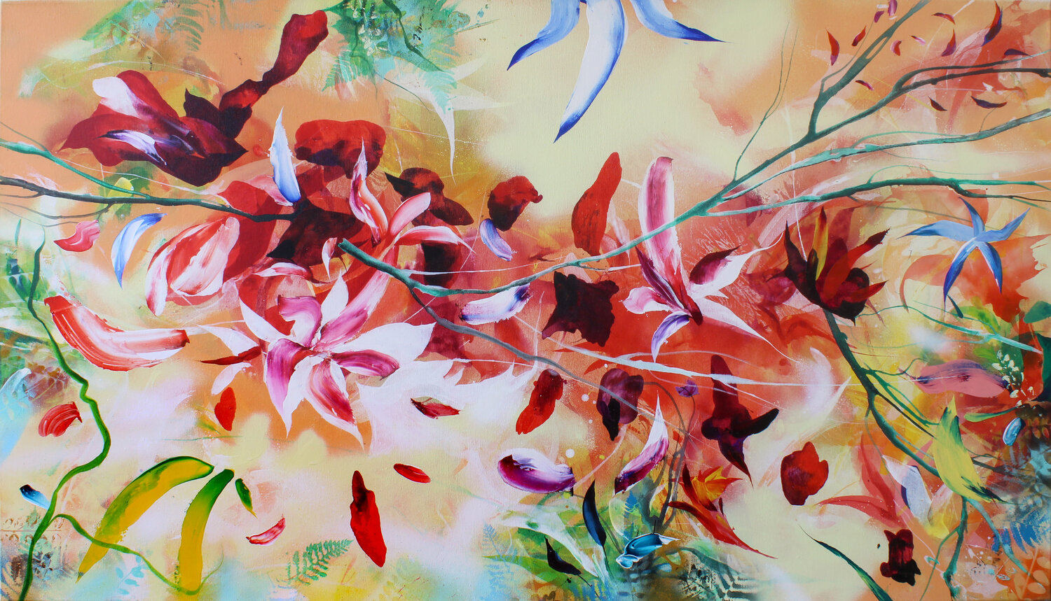 Geheimes Leben der Blumen XVI Plamen Bibeschkov Original painting for sale
