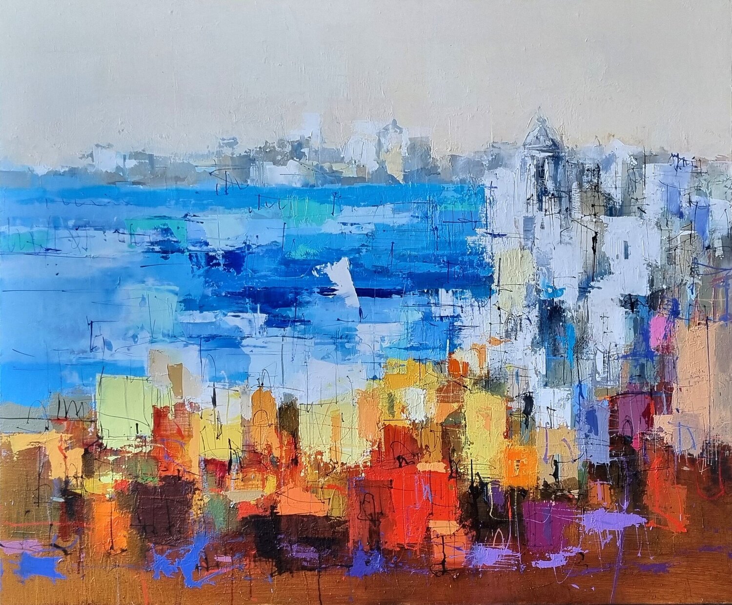 Cote`Azur VIII Plamen Bibeschkov Original painting for sale