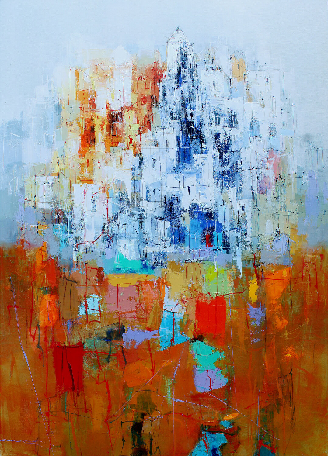 Cap d'Ail, 110 x 140, 2024 Plamen Bibeschkov Original painting for sale