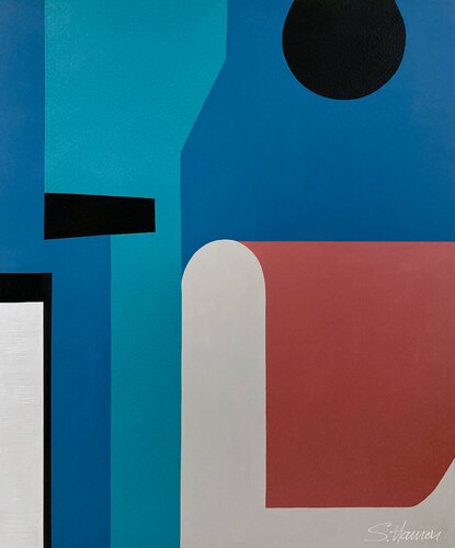 Soft geometry I by Sylvie Hamou, Painting for Sale on Select