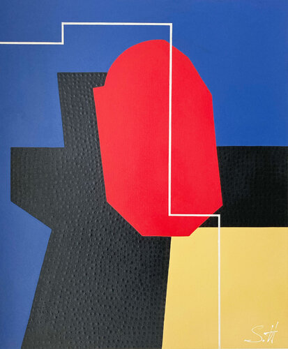 White line III by Sylvie Hamou, Painting for Sale on Select