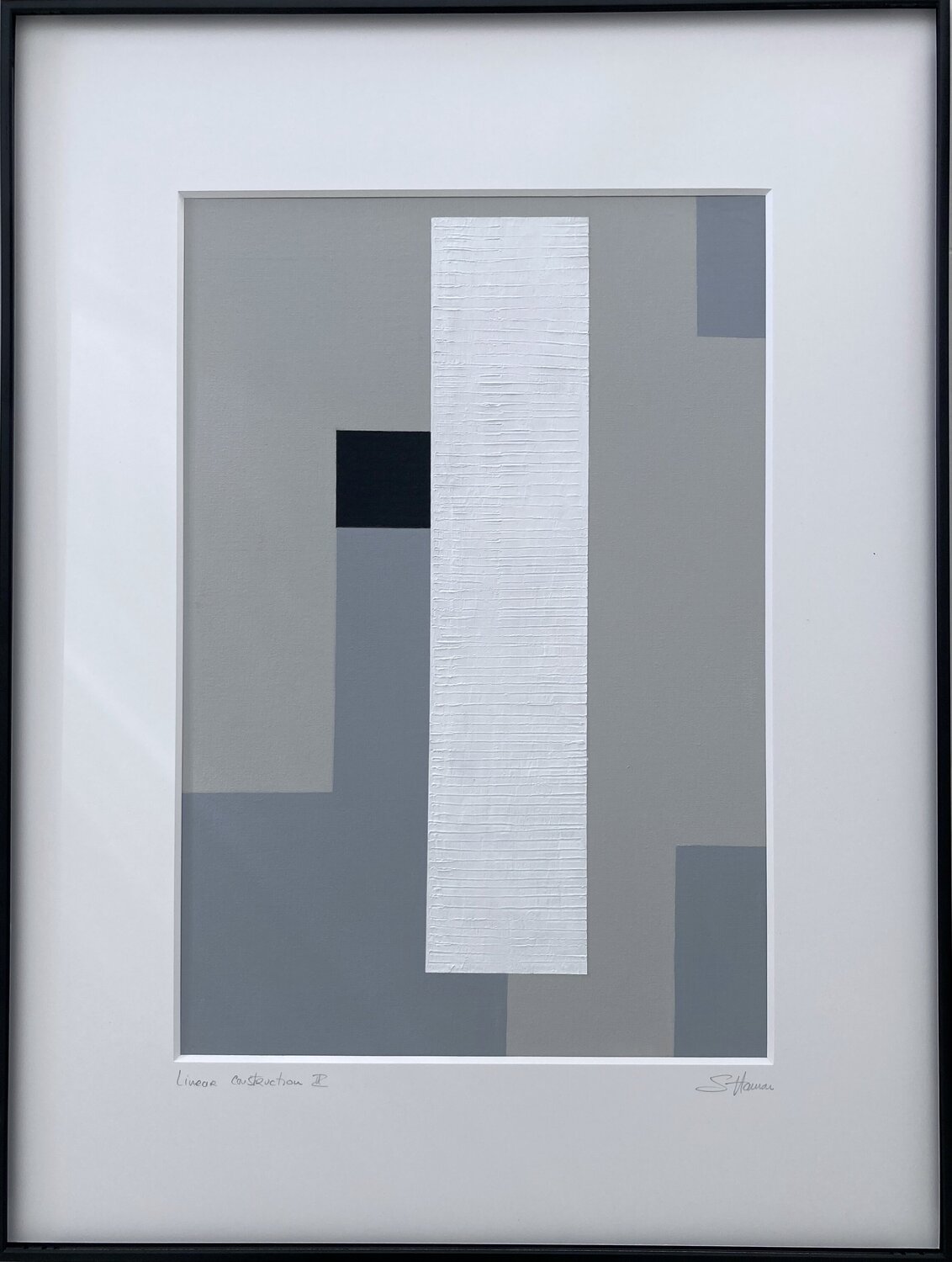 Linear construction II Sylvie Hamou Original painting for sale