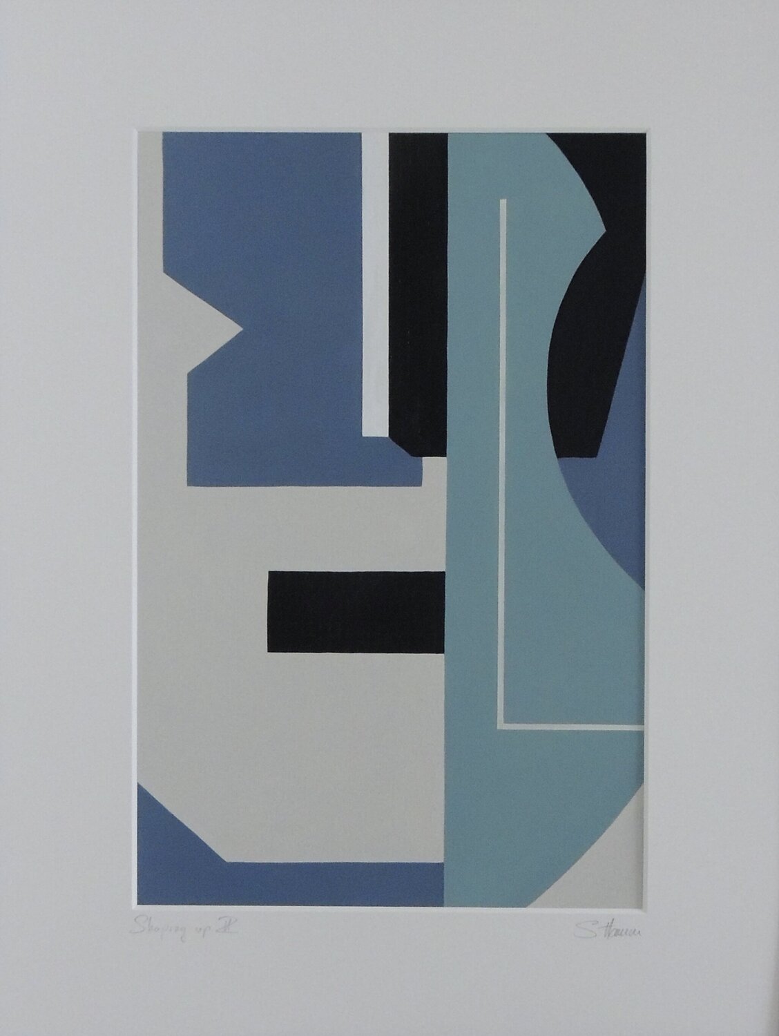 Shaping up II (blue series) Sylvie Hamou Original painting for sale