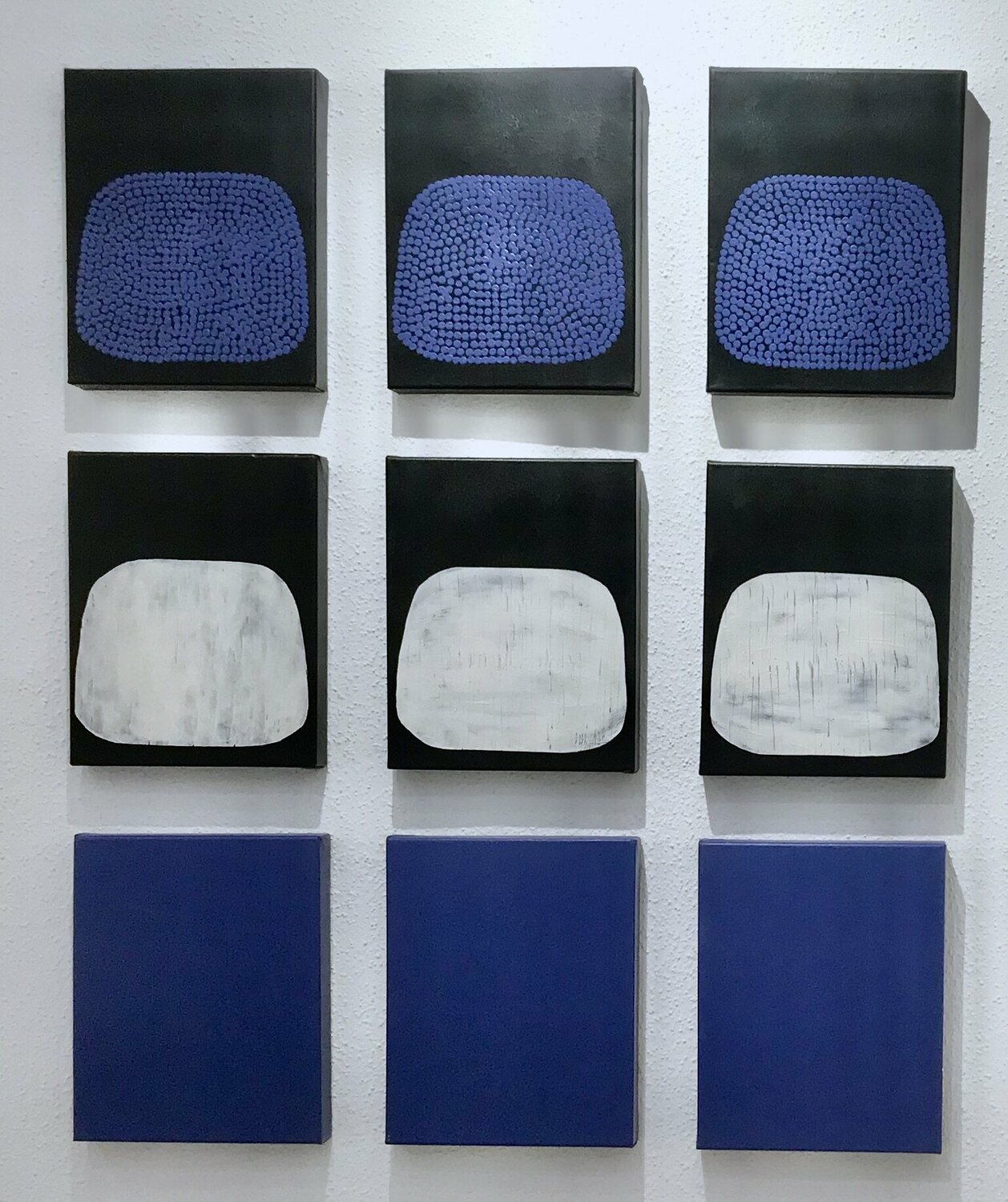 Three times three Sylvie Hamou Original painting for sale
