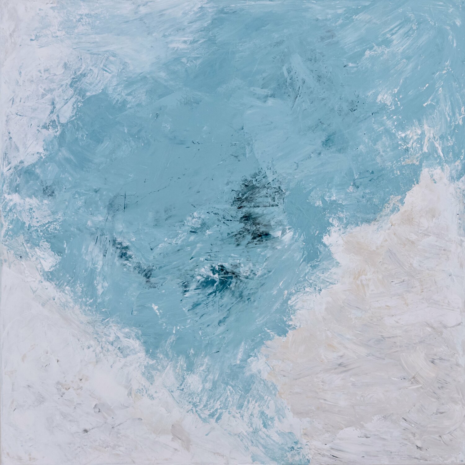 Into the wide blue yonder II Sylvie Hamou Original painting for sale