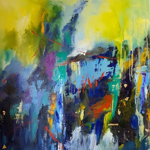 Les voiliers rouges by Beatrice Van Ez-Le Perru, Painting for Sale on Select