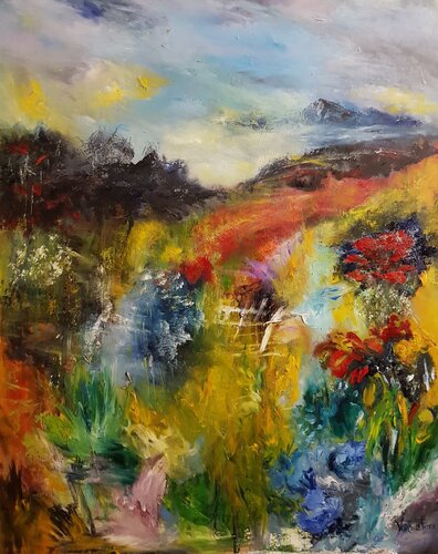 Je fuirais, je courrais, j'irais ! by Beatrice Van Ez-Le Perru, Painting for Sale on Select