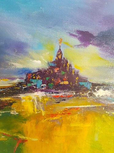 Les Mille Ans du Mont by Beatrice Van Ez-Le Perru, Painting for Sale on Select