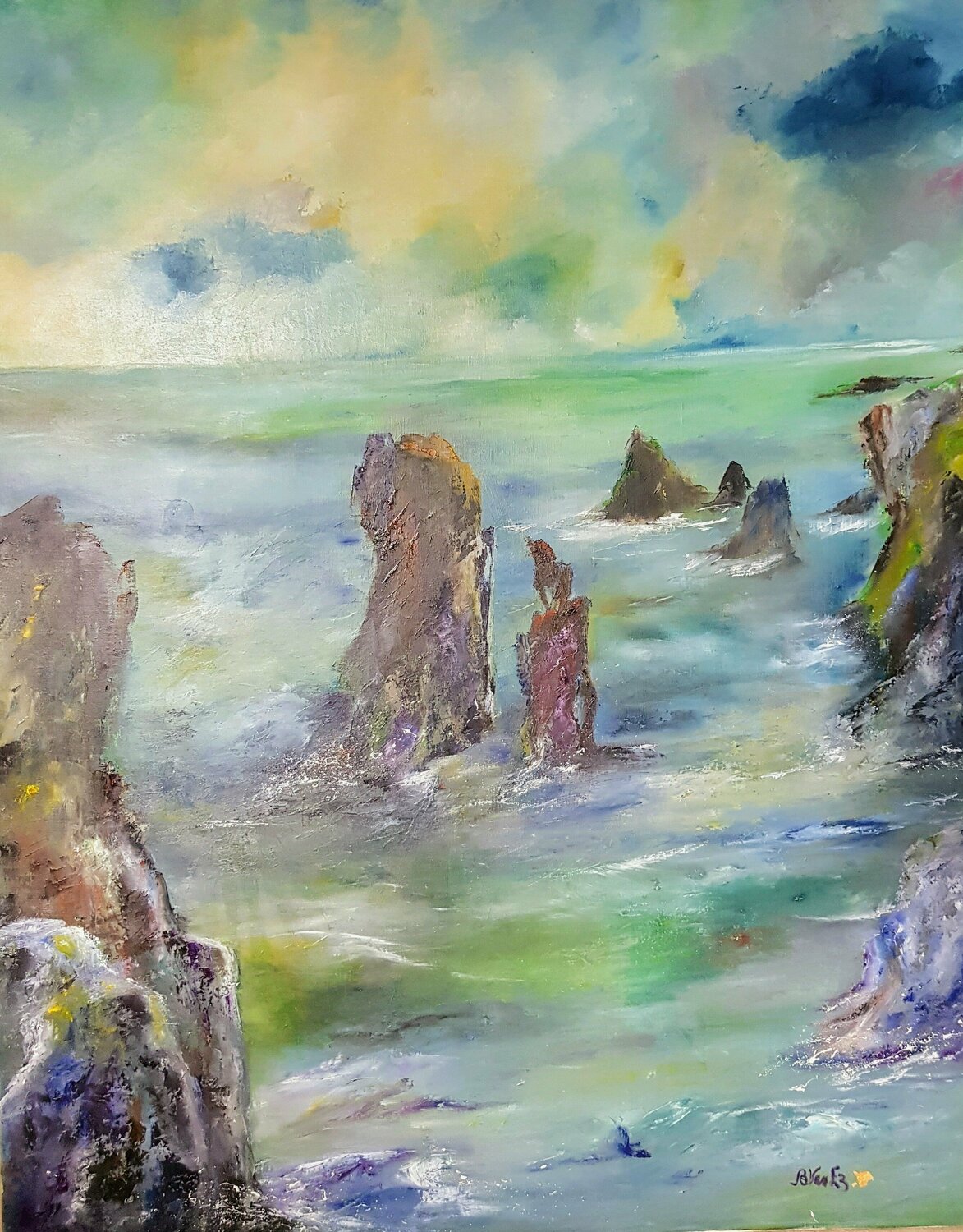 AR  MOR  IV Beatrice Van Ez-Le Perru Original painting for sale