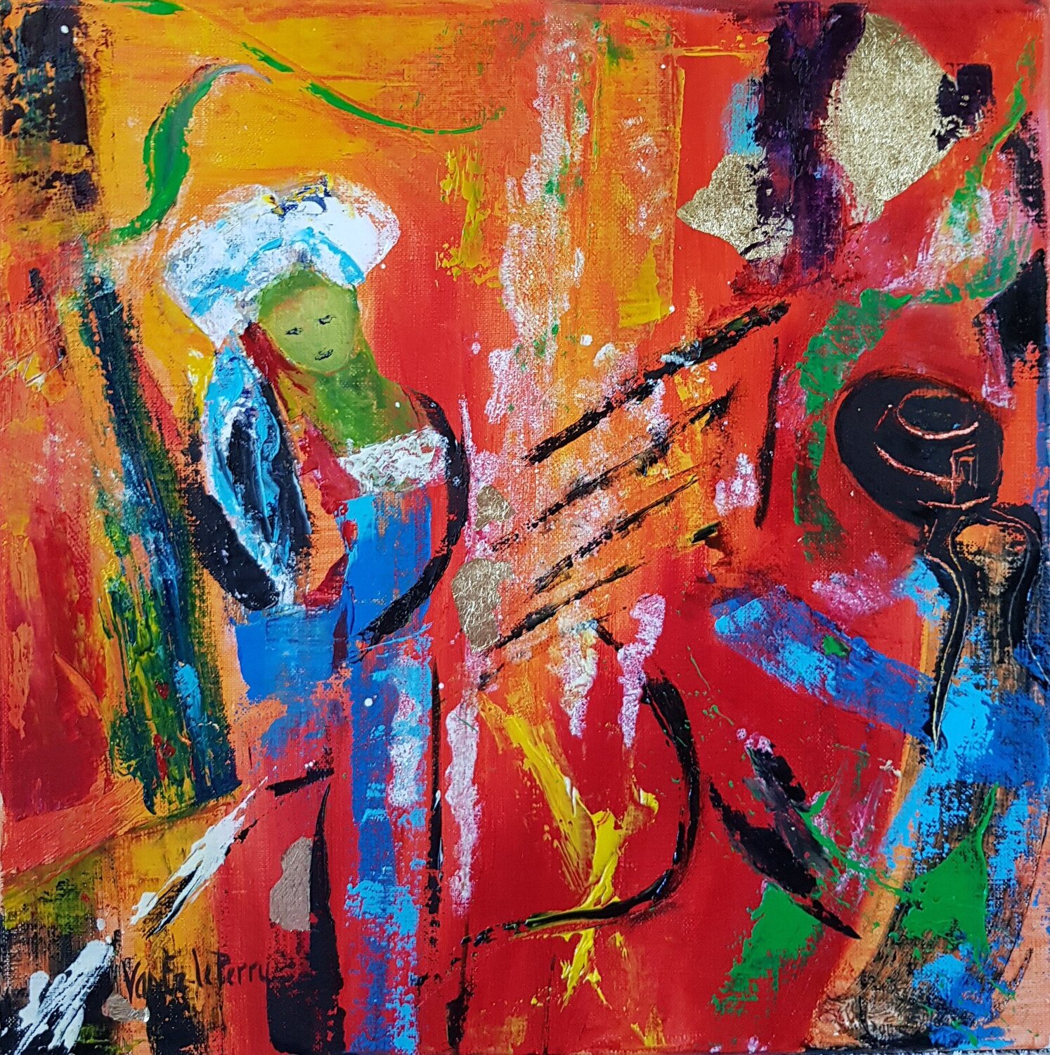 Festival de Cornouaille Beatrice Van Ez-Le Perru Original painting for sale
