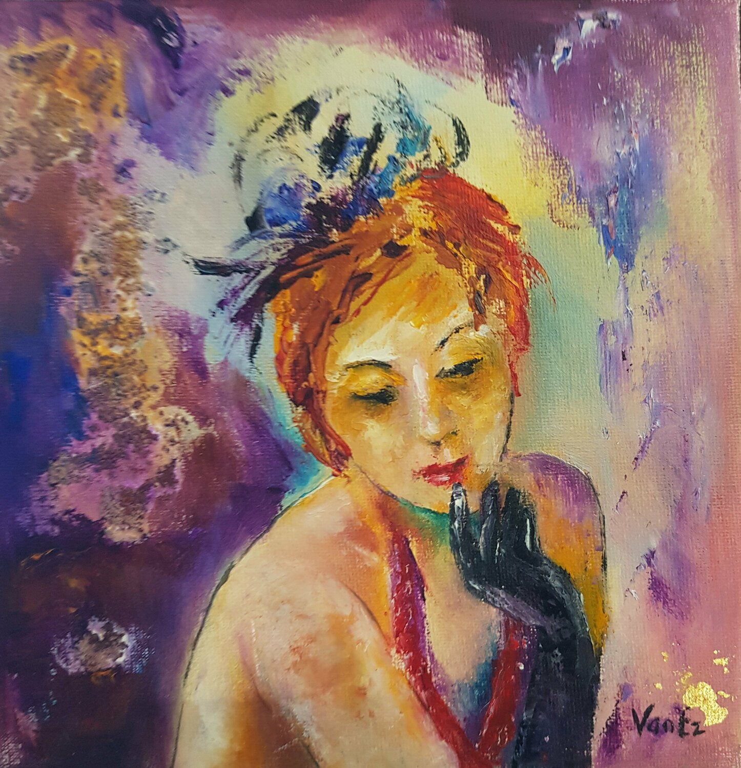 Frou frou Beatrice Van Ez-Le Perru Original painting for sale