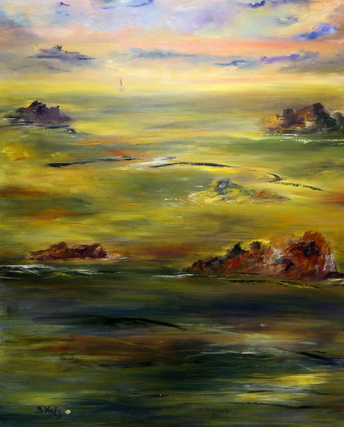 AR  MOR  III Beatrice Van Ez-Le Perru Original painting for sale
