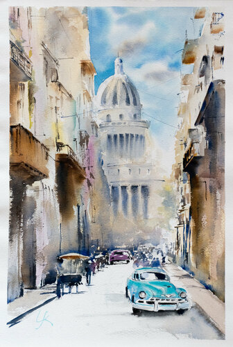 Havana, Cuba by Yuriy Kraft, Work on Paper for Sale on Select