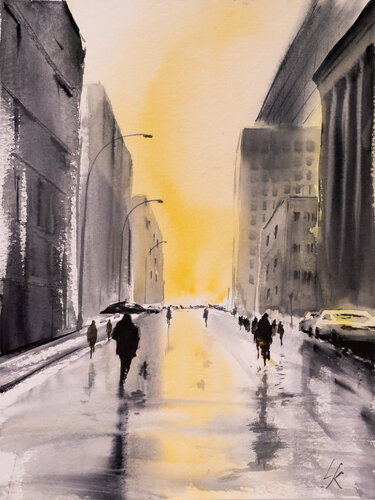 ***City Road II*** by Yuriy Kraft, Work on Paper for Sale on Select