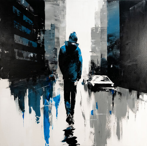 "Urban Wanderer" by Yuriy Kraft, Painting for Sale on Select