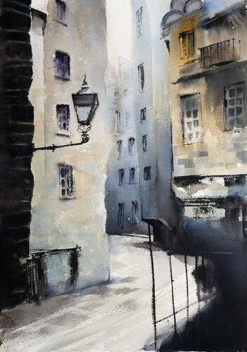 OLD TOWN, EDINBURGH, SCOTLAND by Yuriy Kraft, Work on Paper for Sale on Select
