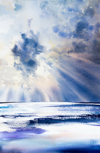 Sea Landscape II by Yuriy Kraft, Work on Paper for Sale on Select
