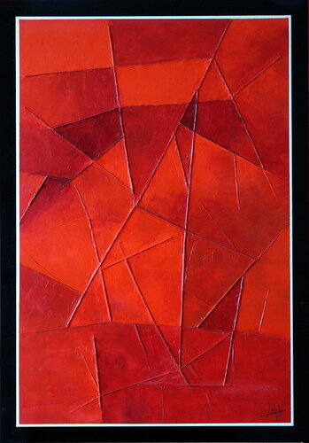 SEVENTIES red spaghetti 2 by Patrick Marin, Painting for Sale on Select