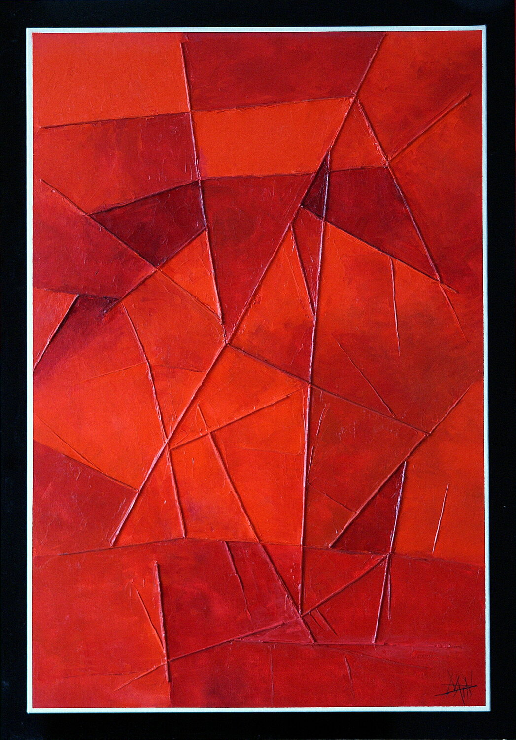 SEVENTIES red spaghetti 2 Patrick Marin Original painting for sale