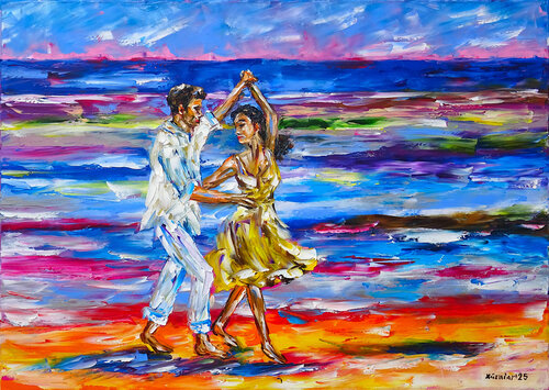 Strandtänzer by Mirek Kuzniar, Painting for Sale on Select
