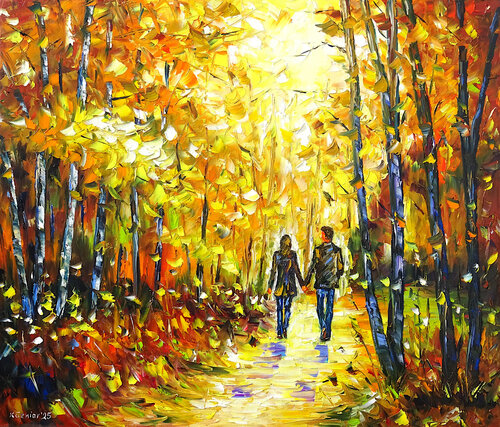 Goldener Herbst by Mirek Kuzniar, Painting for Sale on Select