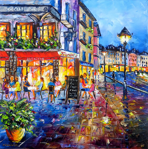 Am Abend in Nizza by Mirek Kuzniar, Painting for Sale on Select