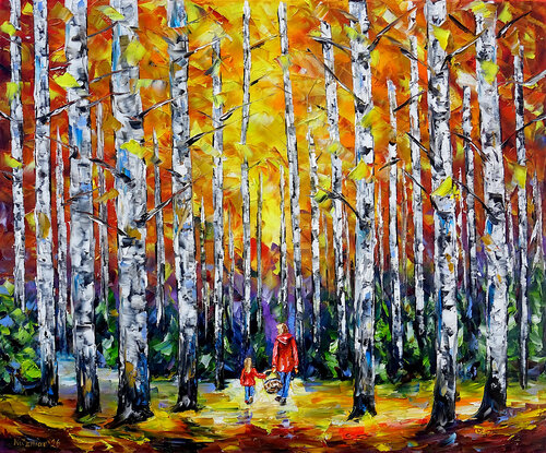 Auf Pilzsuche by Mirek Kuzniar, Painting for Sale on Select