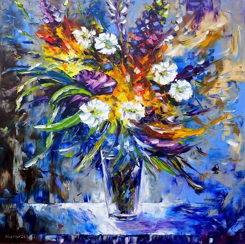 Blumen der Nacht by Mirek Kuzniar, Painting for Sale on Select