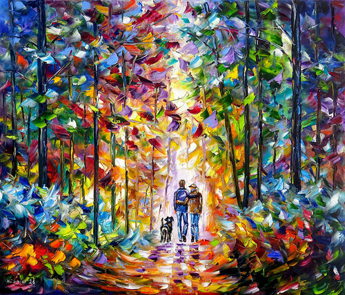 Im violetten Herbstwald von Mirek Kuzniar, Malerei kaufen auf Select