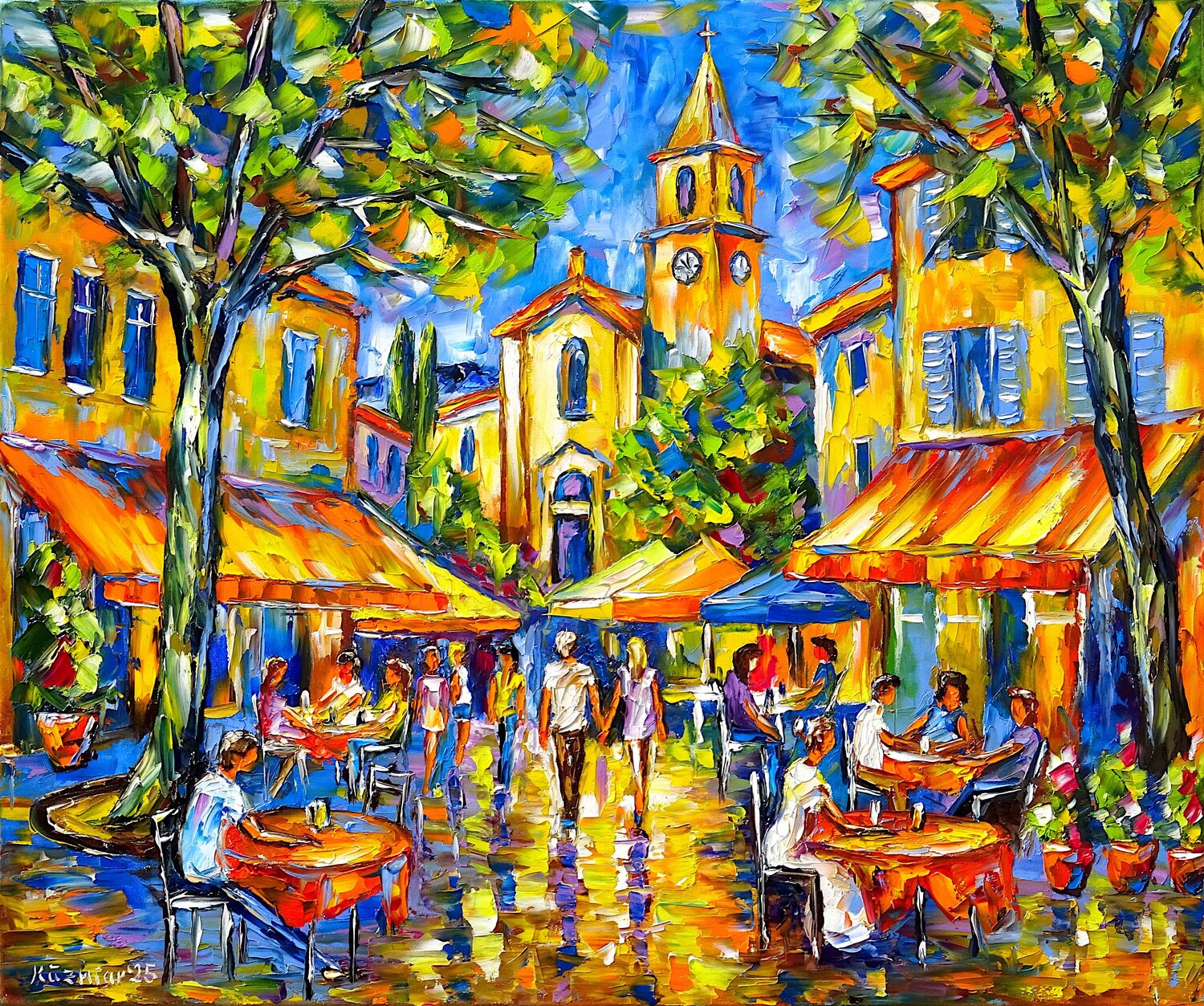 Sommer in der Provence Mirek Kuzniar Original painting for sale