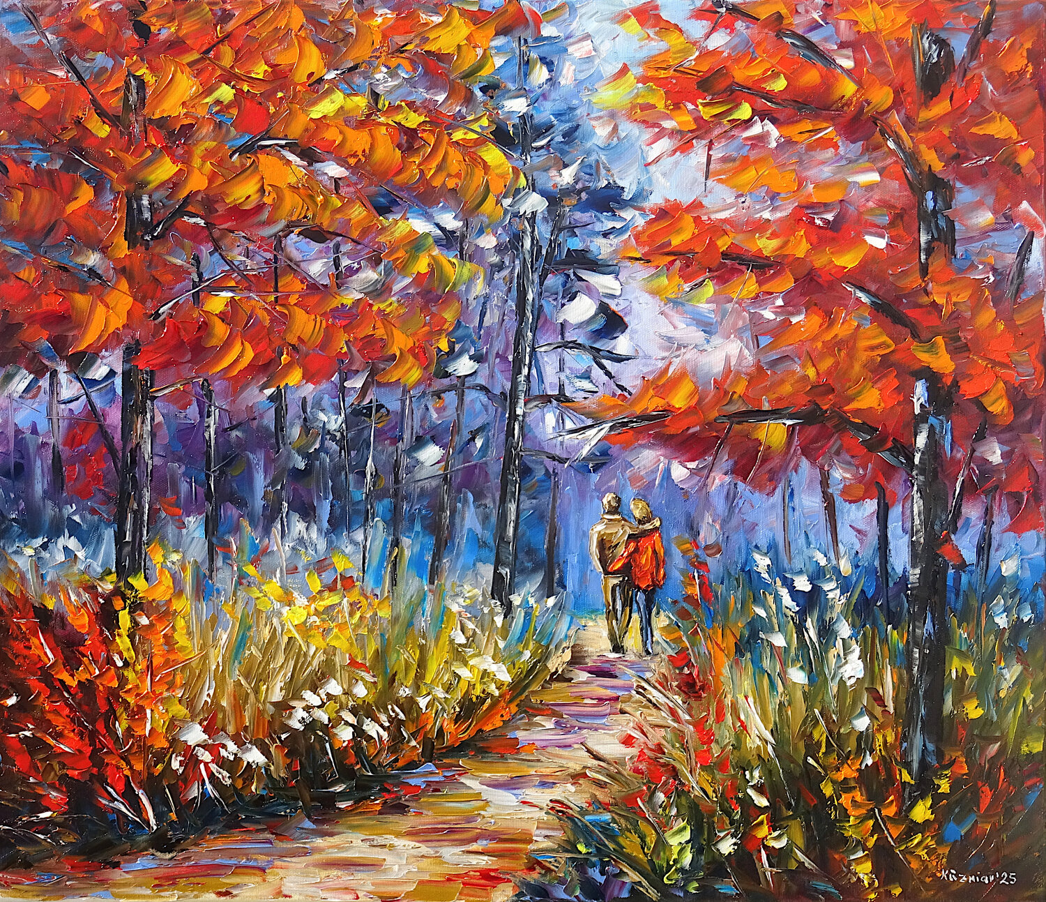 An einem Herbstmorgen Mirek Kuzniar Original painting for sale