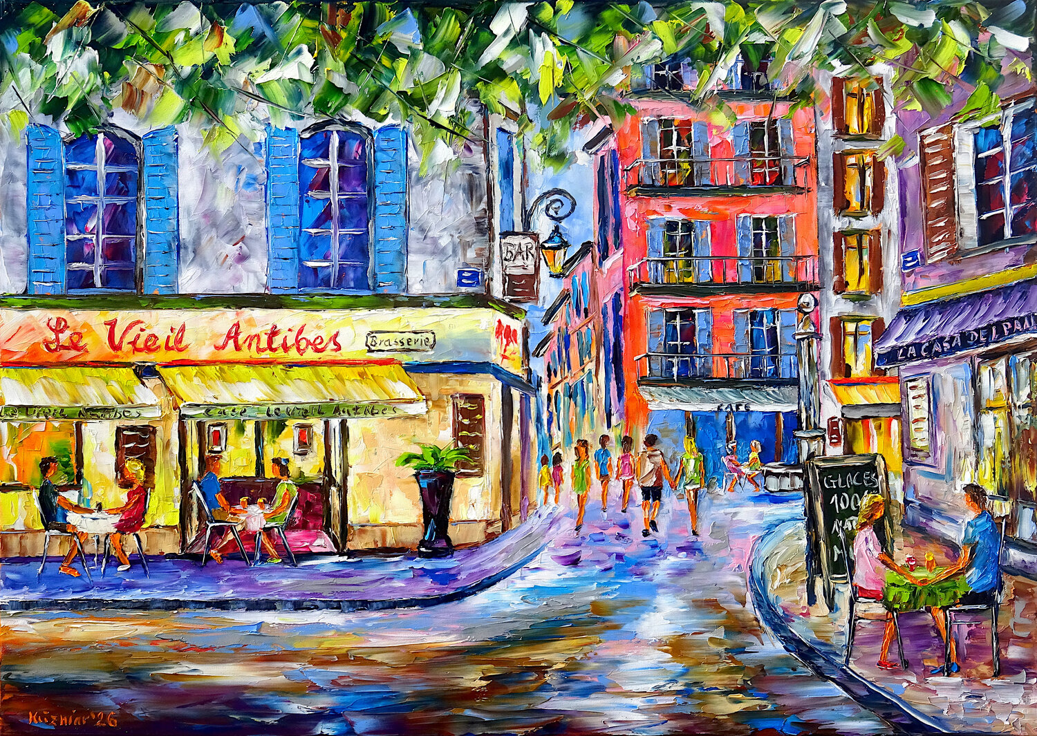 Altes Antibes Mirek Kuzniar Original painting for sale