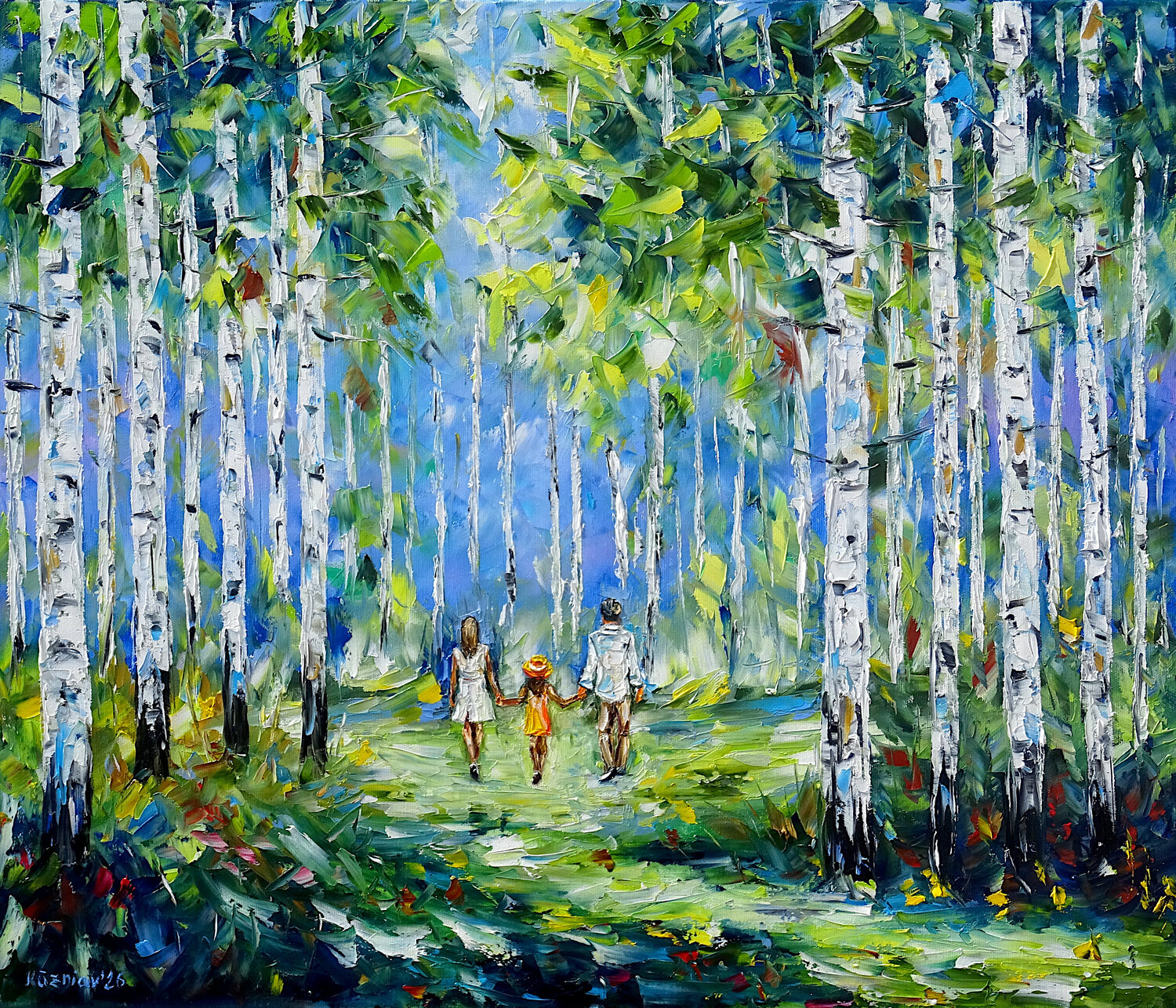Im Sommerwald Mirek Kuzniar Original painting for sale