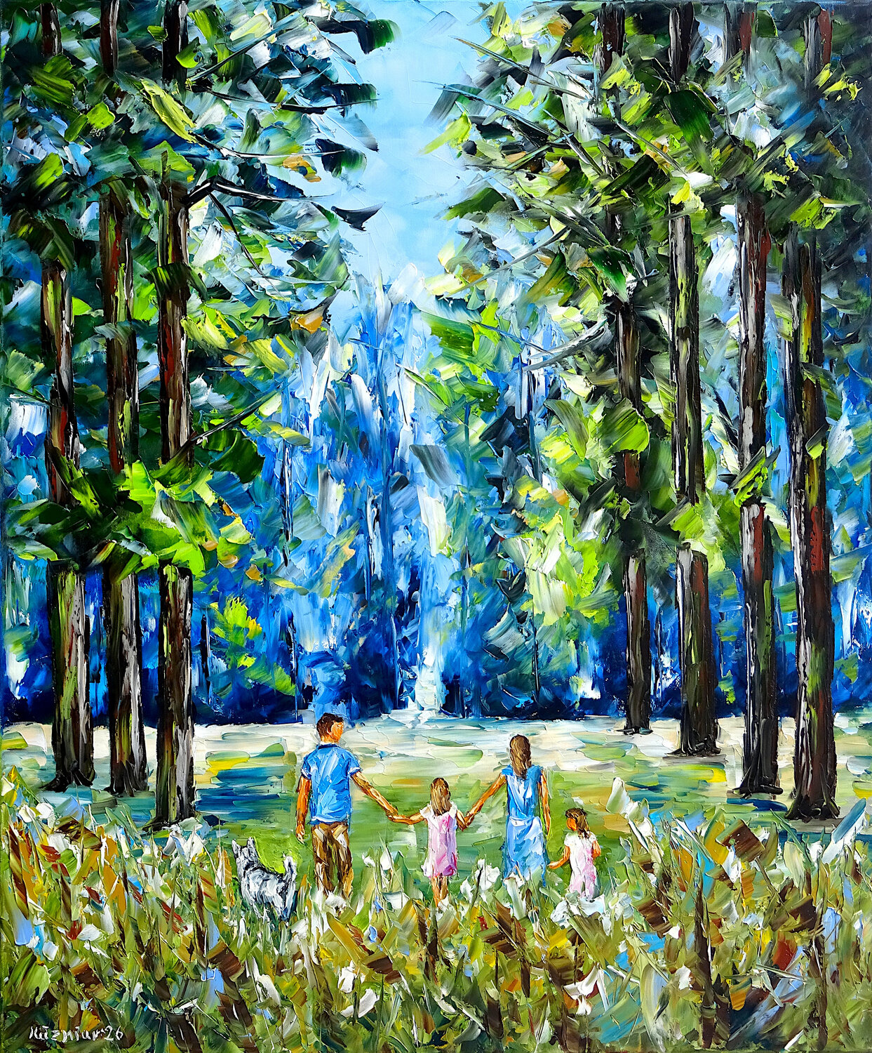 An einem Sommertag Mirek Kuzniar Original painting for sale