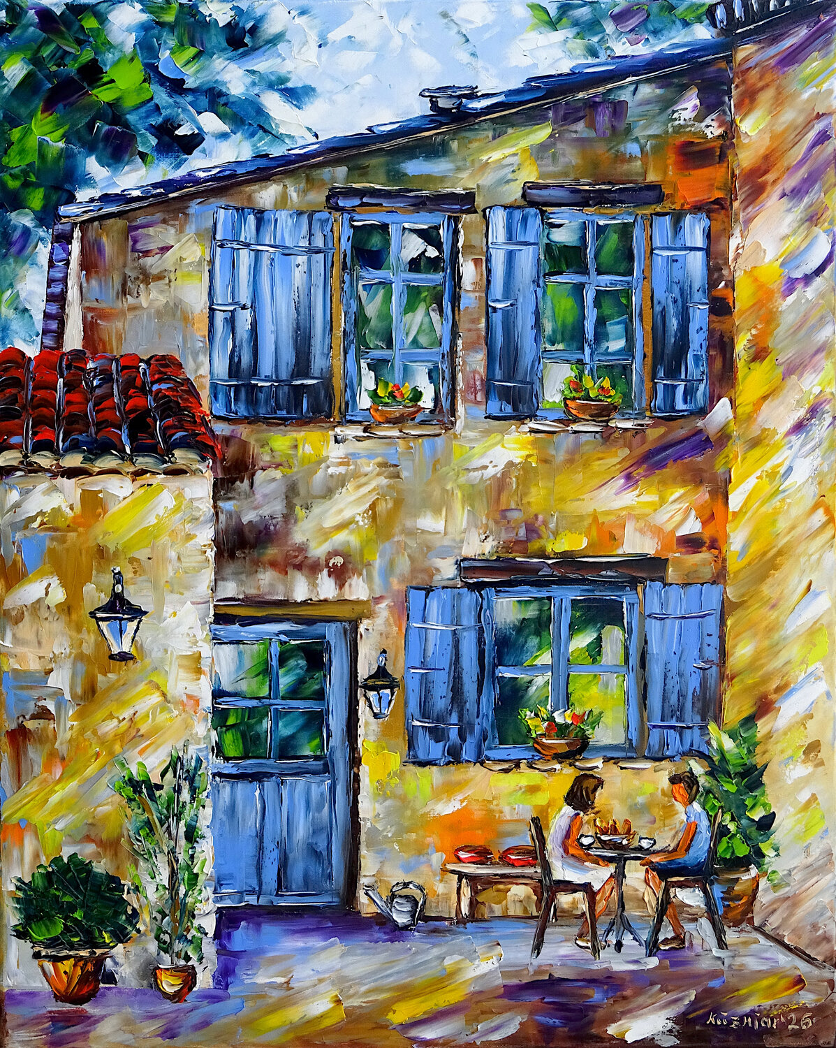 Sommermittag in der Provence Mirek Kuzniar Original painting for sale