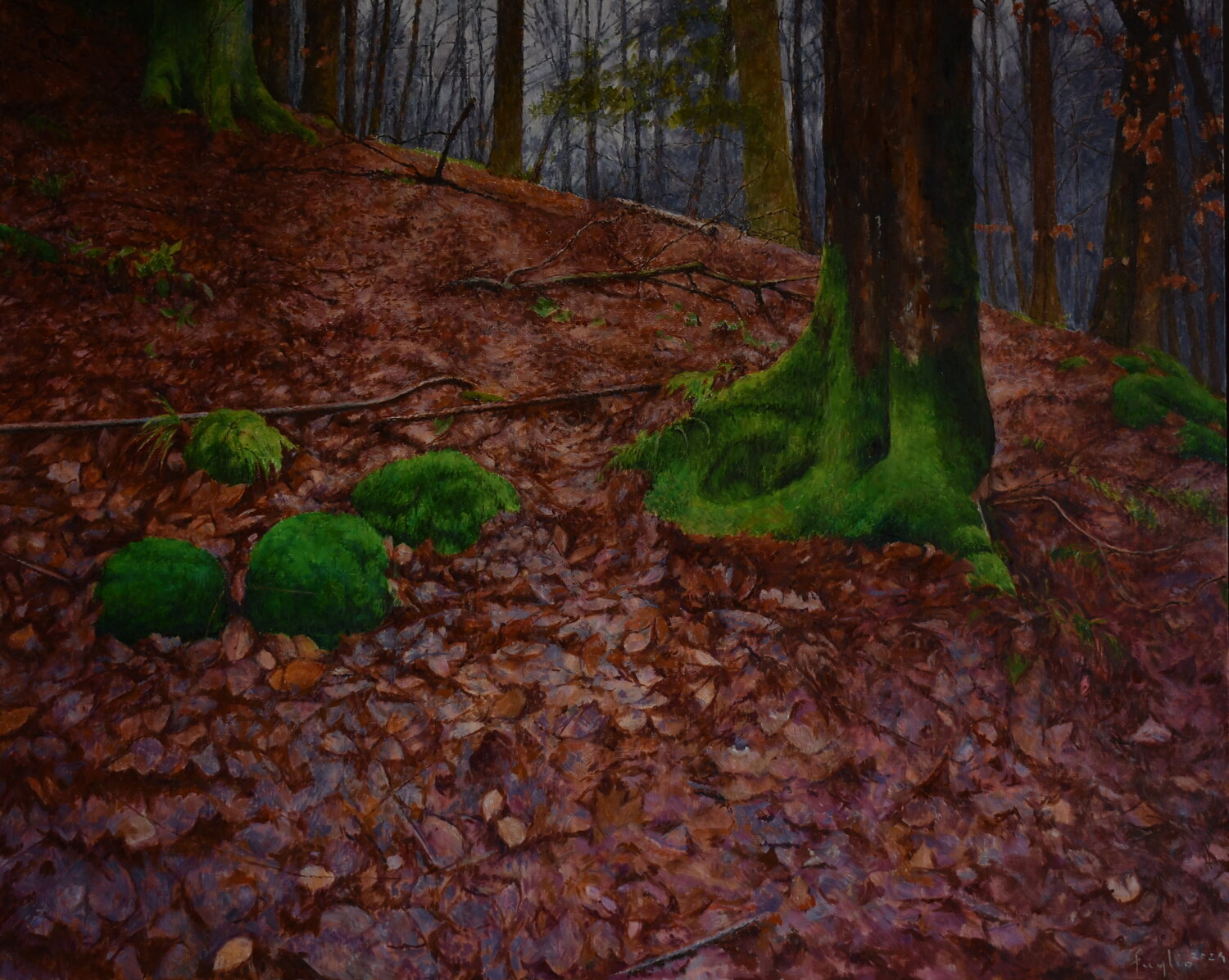 A friendly corner Adam Faglio Original painting for sale