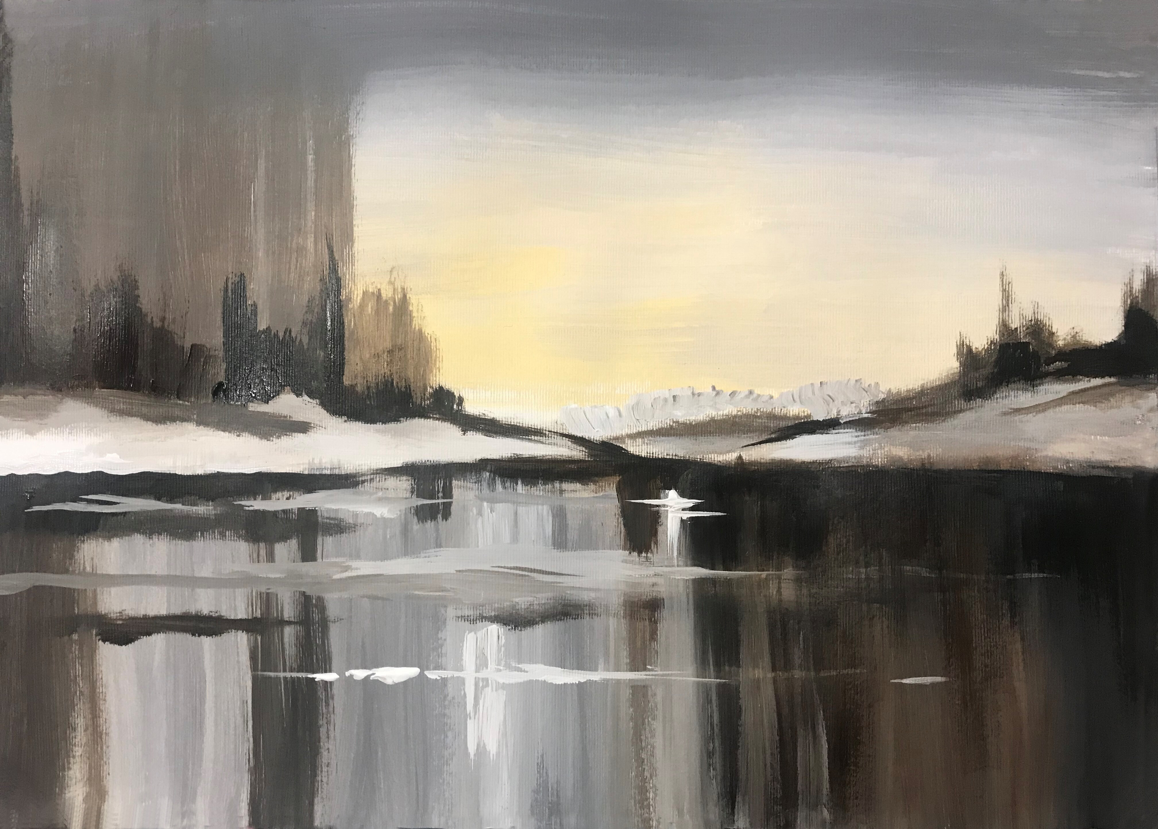 Still Echo - Calm Abstract Landscape Modern Painting