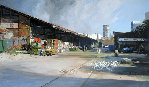 Ancienne gare aux marchandises by Gilbert Raffin, Painting for Sale on Select
