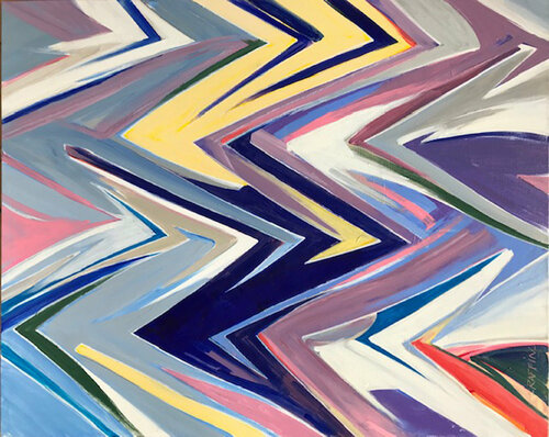 NOTE BLEUE by Gilbert Raffin, Painting for Sale on Select