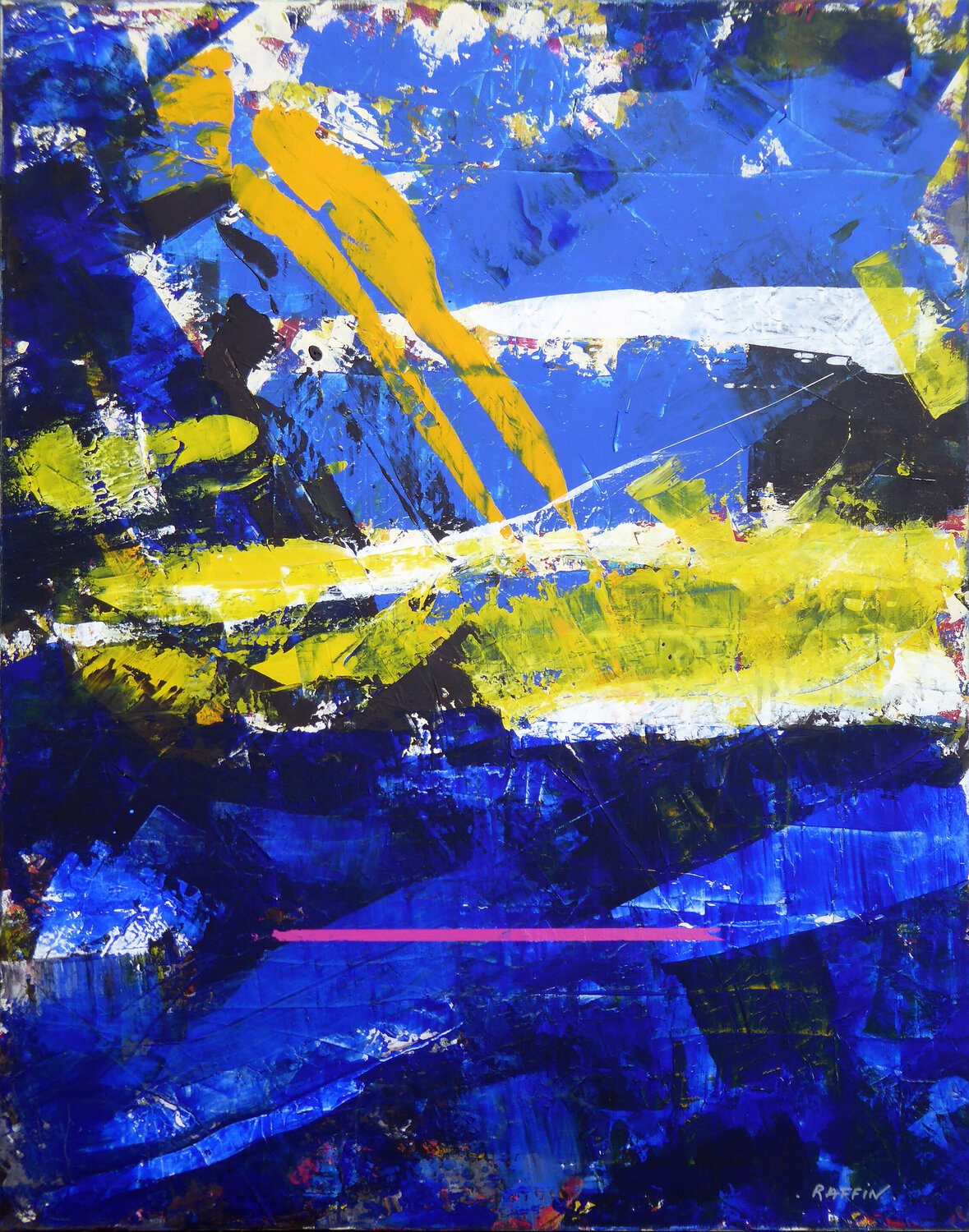 LIGNE TONIQUE Gilbert Raffin Original painting for sale