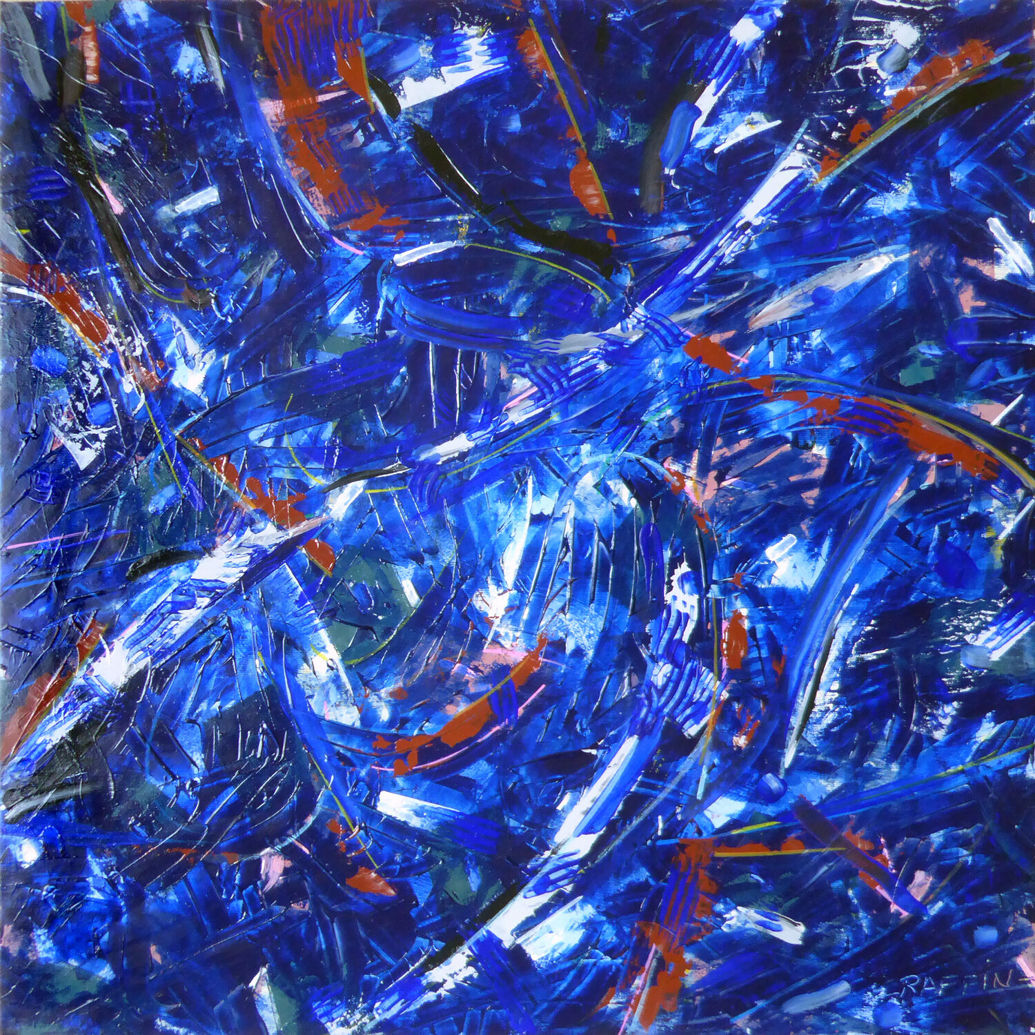 GALAXIE Gilbert Raffin Original painting for sale