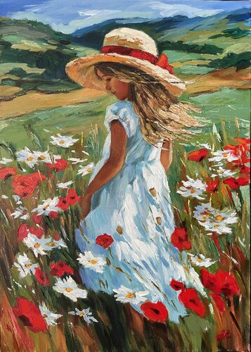 Scarlet Spring by Anna Reznikova, Painting for Sale on Select