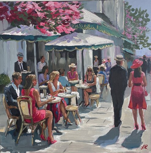 Summer Afternoon at the Café von Anna Reznikova, Malerei kaufen auf Select